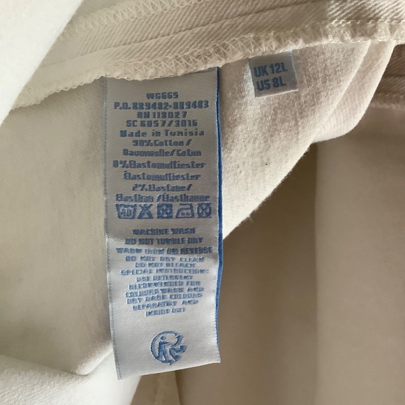 Boden Denim Skirt Off White US 8 L UK 12 L - Picture 5 of 5